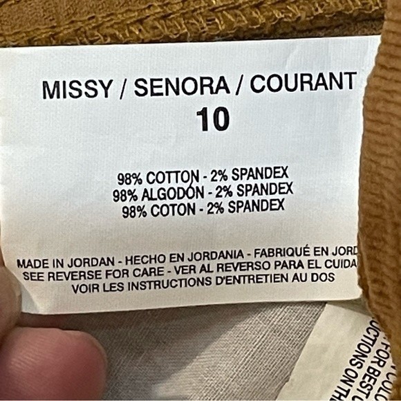 Bandolino camel colored corduroy 5 pocket Mandie pants. Women’s size 10 - Picture 6 of 6